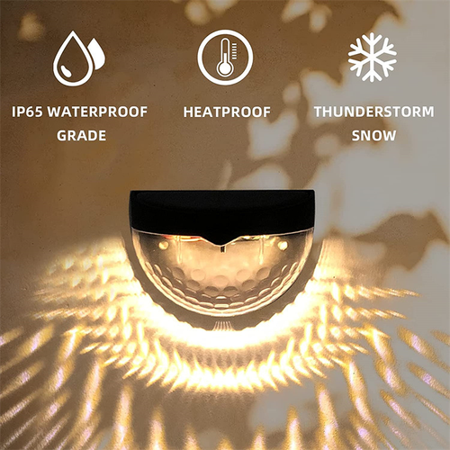 Solar Powered Wall Light Waterproof LED Outdoor Built-in Battery Sunlight Charging Road Street Passage Sensor Wall Mount Lamp Two Per Set
