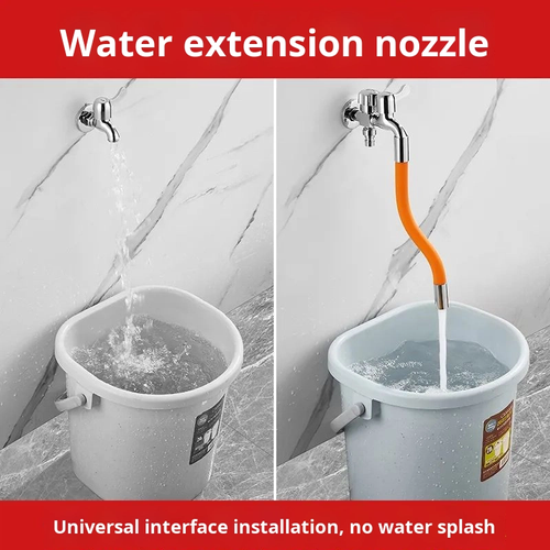 360° Rotating Adjustable Bathroom Kitchen Foaming Faucet Extension Tube Hose Extender 50cm Value 2-Pack
