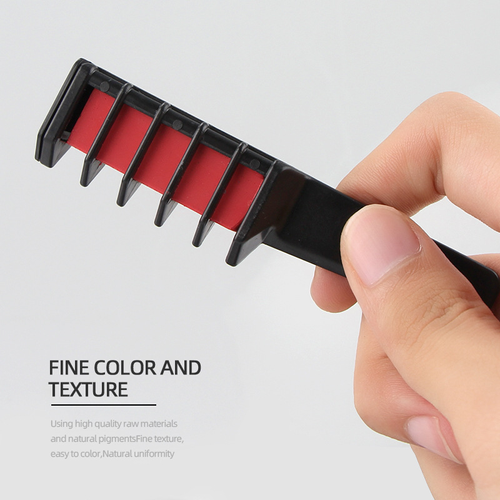 Natural Washable Temporary Hair Dye Comb 10 Shades, Non-Alcohol Herbal Safe Hair Chalk, Easy DIY Color Changing Hairstyle, Heat Friendly, Harmless to Hair for Cosplay & Daily Use