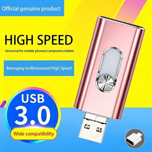 Three-in-One USB Flash Drive with Large Capacity of 32G, Suitable for Both Mobile Phones and Computers