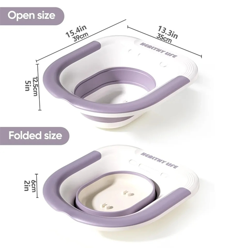Ergonomic Foldable Eco-friendly Plastic Yoni Steam Seat Toilet Sitz Bath Soaking Basin Portable Design for Pregnant Women
