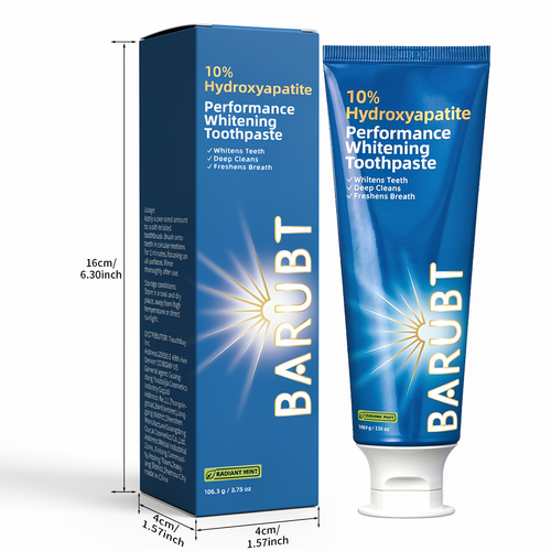 Mint Dazzle Toothpaste: Freshens breath, offers a gentle and refreshing feel, brightens teeth and removes stains, and provides oral care.