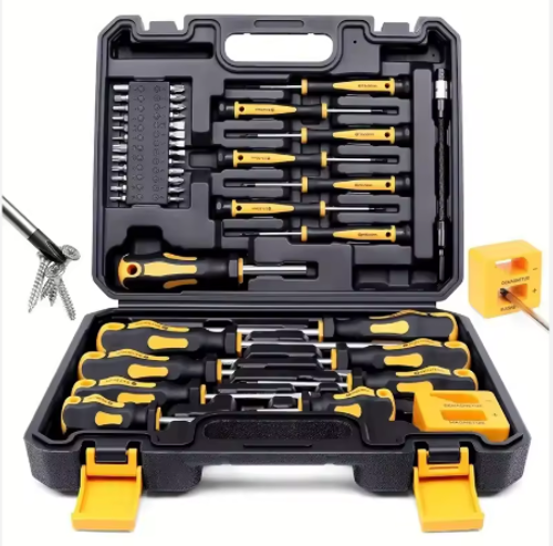 43pcs Portable Hard Tool Cases Kits with Screwdrivers Household Tool Set Hand Power Plastic