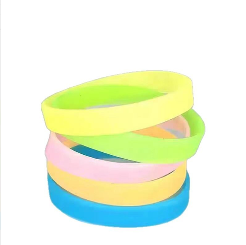 Reusable, Eco-friendly, Fluorescent Silicone Wristband — Glow-in-the-Dark Rubber Bracelet