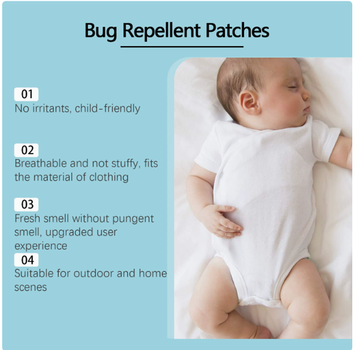 Children's Mosquito Repellent Patches — Gentle Herbal Formula, Fresh & Waterproof, Dry & Comfortable — Ideal for Home & Travel — Skin-Friendly Protection for Kids