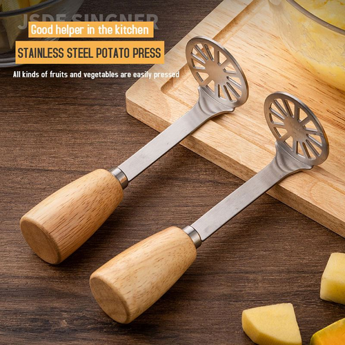 Super Practical Sustainable Purple Fruit Vegetable Sweet Potato Masher Thickened Stainless Steel Magic Tool Manual Operation Fat