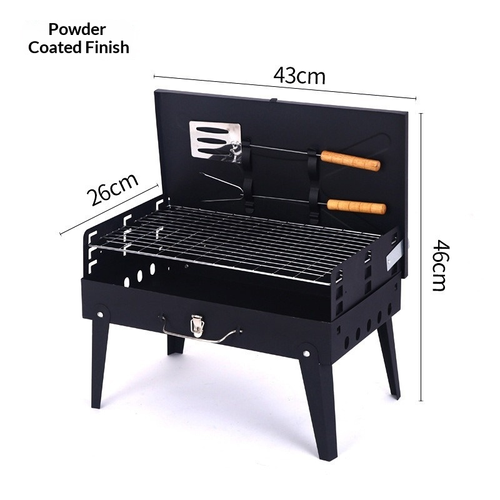 Heavy Duty Professional Metal Outdoor Camping Folding Portable Charcoal Barbecue BBQ Grill