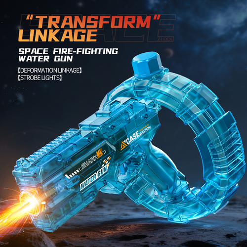 New Energy Gathering Ring Electric Water Gun with Large Deformation Capacity and Fully Automatic Continuous Firing Water Gun Blue