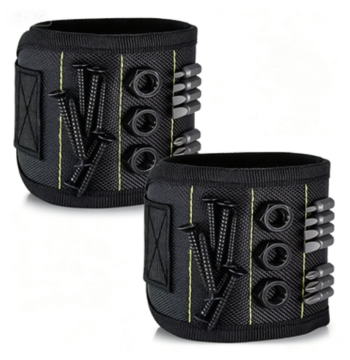 Durable Magnetic Tool Holder Wristband for Wood Working & Building Construction