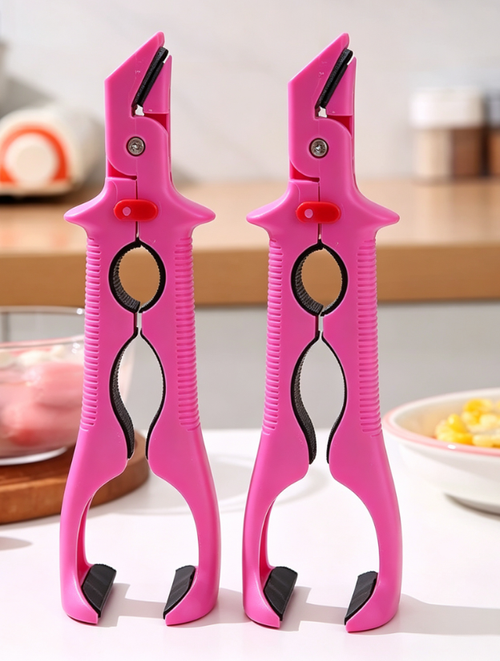Silicone Eco-Friendly Heat-resistant Pot Clips Multi-functional Bowl Holder for Household Kitchen and Barbecue Grill Two Per Set