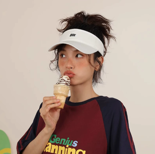Fashion UV Block Empty Top Sun Hat, Breathable Cotton Sport Visor Preserve Your Natural Afro Curls for Tennis & Outdoor