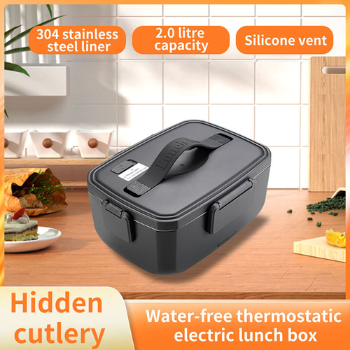 Large Capacity Car Double Electric Lunch Box Electric Heated Lunch Box Stainless Steel Portable Insulated Lunch Box
