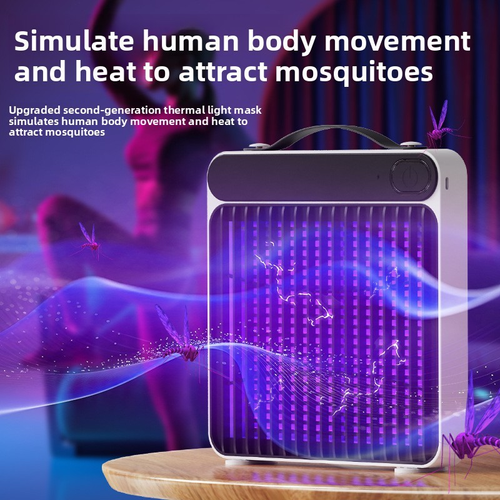 Wall-Mounted USB Powered Electric Mosquito Fly Killing Lamp Ultraviolet Light Automatic Killing 20-50m Coverage for Household