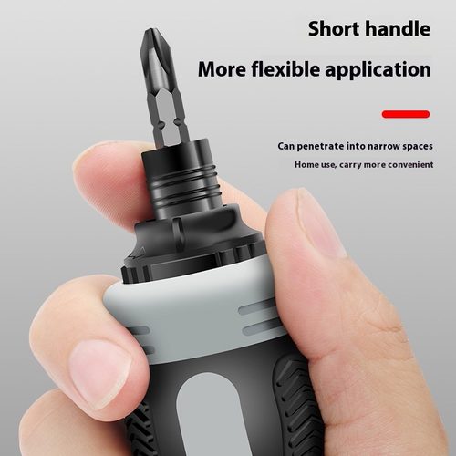 13-Piece One-in-One Labor-Saving Ratchet Screwdriver Set with Radish Head Telescopic Adjustable Magnetic Insulated Two-Head