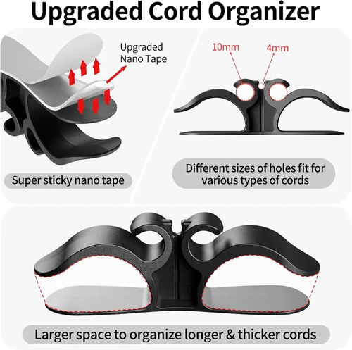 Cord Organizer for Appliances Upgraded Kitchen Cord Keeper with 3M Glue & TPR Silicone for Air Fryer Coffee Maker Blender Pressure Cooker Toaster Home Storage Hook cleaning supplies and tools household essentials household items
