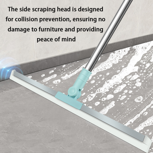 Multi-Functional Magic Broom & Floor Scraper - Dual-Use Water Mop with Plastic Handle