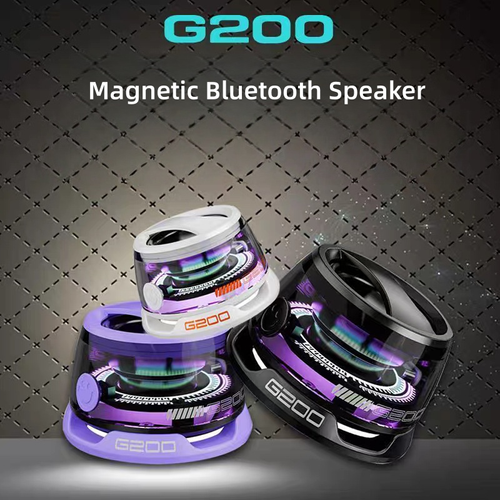 Portable Mini Wireless for Bluetooth Speaker G200 with RGB Lighting Magnetic Phone Holder Audio Playback for Home Outdoor Use