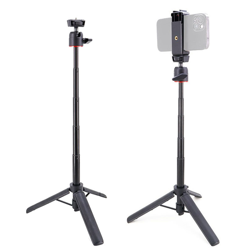 360 Rotatable Foldable Phone Tripod Stand Magnetic Selfie Stick Tripod with Aluminum Strong Magnetic Holder for Desk Table