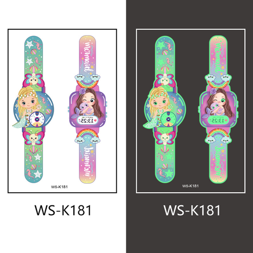 Cool Temporary Face Body Tattoo Sticker Waterproof Cartoon Watch Luminous Glowing in Dark Tattoo Stickers for Kids