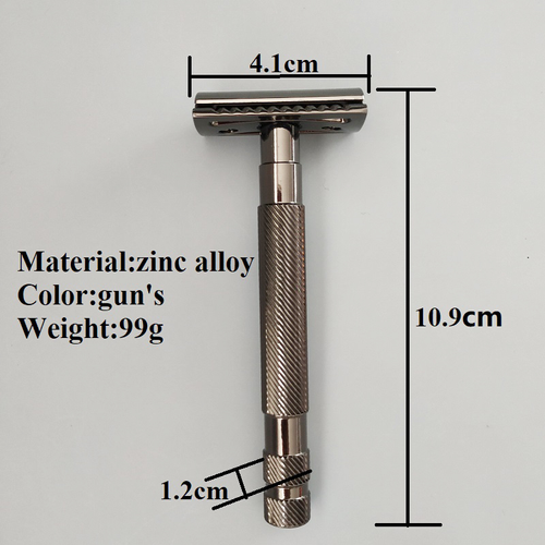 Modern Stylish Man Eco-friendly Gun's Color Double Edge Safety razor