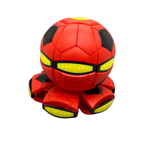Plastic LED Light-Up Stomp UFO Toy-Shapeshifting Flying Saucer Ball Sports Toy for Indoor or Outdoor Fun