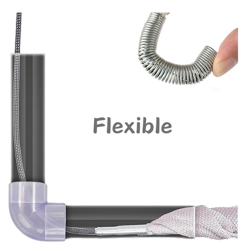 Flexible Drain Snake with Grabber Claw for Sink Toilet Gutter Clog Removal in Tight Spaces