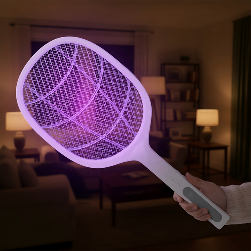 Top Quality Uv Light Rechargeable Electric Fly Swatter Killer Insect Control Mosquito Racket
