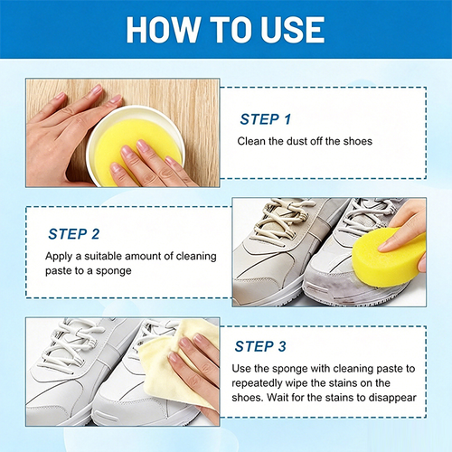 Bubbles Nico OEM White Shoe Cleaning Scrubbing Paste 5%-15% Active Ingredients Removes Stains Yellowing Mild Formula for