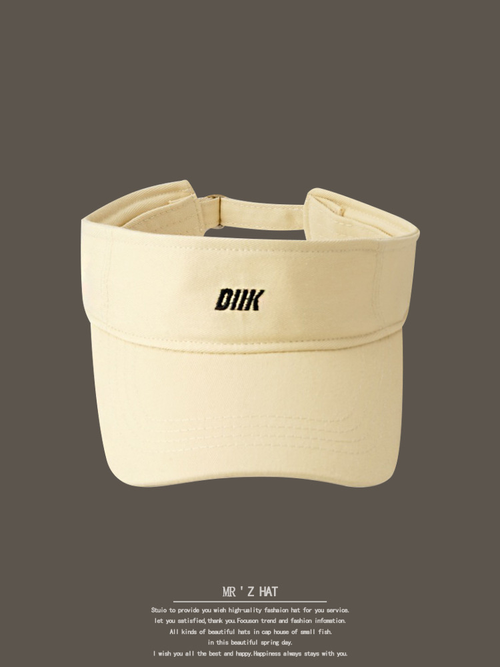 Fashion UV Block Empty Top Sun Hat, Breathable Cotton Sport Visor Preserve Your Natural Afro Curls for Tennis & Outdoor