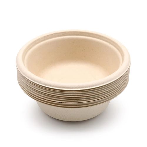 50 PCS 100% Biodegradable 16oz Eco-Friendly Disposable Bowls with Microwave Safe Compostable for Camping & Takeaway