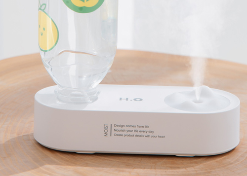 Air Humidifier USB Charging Built-in Battery 0.5-1L Low Noise Mini Office Desktop Mineral Water Bottle Hydrating Spray Creative