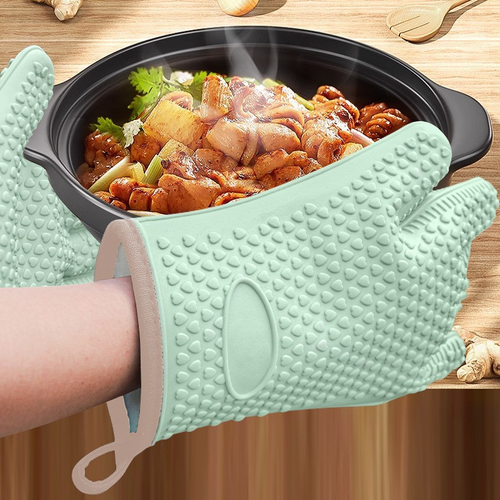 Heat Resistant Non-Slip Food Grade Silicone Oven Mitts