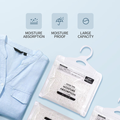 Portable Adjustable Hangable Dehumidifying Bag 500ml Moisture Capacity Dorm-Friendly Mold-Preventing for Household & Kitchen Use 10PCS