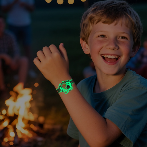 Cool Temporary Face Body Tattoo Sticker Waterproof Cartoon Watch Luminous Glowing in Dark Tattoo Stickers for Kids