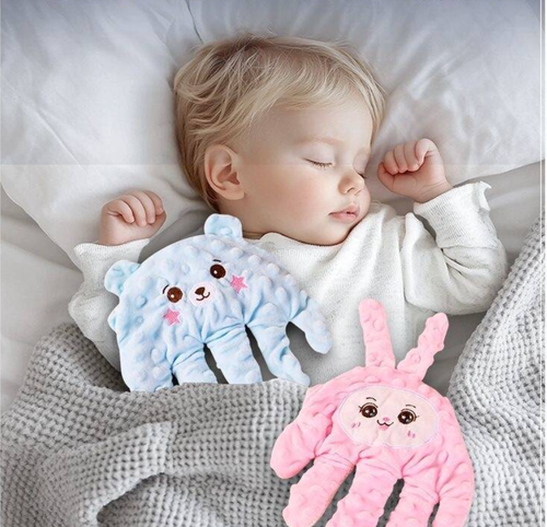 Infant Pat-to-Sleep Plush Hand Palm Soothing Lullaby Baby Lie-Down Sleep Cuddling Self-Soothing Hugging Fussiness Patting Finger