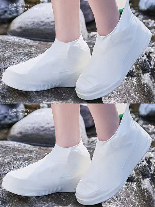 Silicone Shoe Covers Reusable Non-Slip Waterproof Wear-Resistant Rain Shoe Covers Protector Boot for Outdoor Rainy Day
