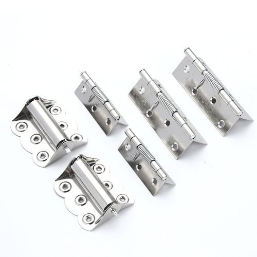 6Pcs Spring Loaded Hinges Stainless Steel Self Closing Screen Door Hinges 2.4 x 3 Inch for Home Interior, Exterior Doors and Commercial Use