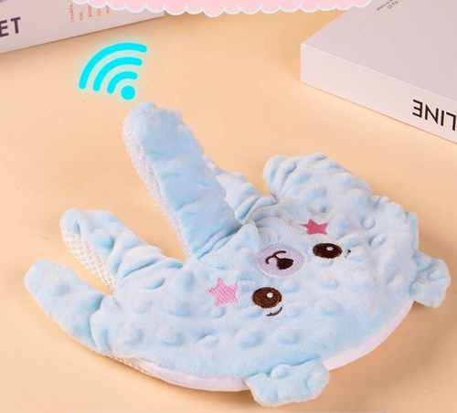 Infant Pat-to-Sleep Plush Hand Palm Soothing Lullaby Baby Lie-Down Sleep Cuddling Self-Soothing Hugging Fussiness Patting Finger