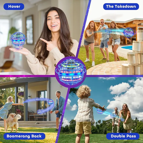 Hottest! Cosmic Fly Ball - Boomerang Hover, Galaxy - Spin Effect, Drone - Like Track. Cool Toy For 6 - 12s & teens, Perfect For Outdoor Play