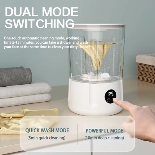Portable Rechargeable 1.5L 2400mah Compact Deep Cleans Mini Wireless Portable Washing Machine for Underwear and Hosiery