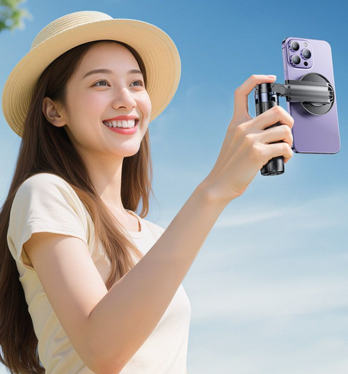 New Portable Magnetic Foldable Rotatable Selfie Stick with for Remote Control Camera Button and Telescopic Phone Holder