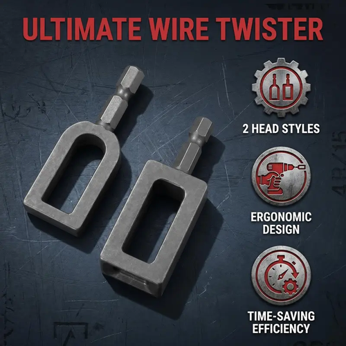 4 PCS Metal Drill Wire Twister Tool with Hex Shank, Farm & Construction Ready Fence Repair Attachment, Corded Cordless Compatible, Safe & Reliable Fastening, Reduces Hand Fatigue (9+11Size)