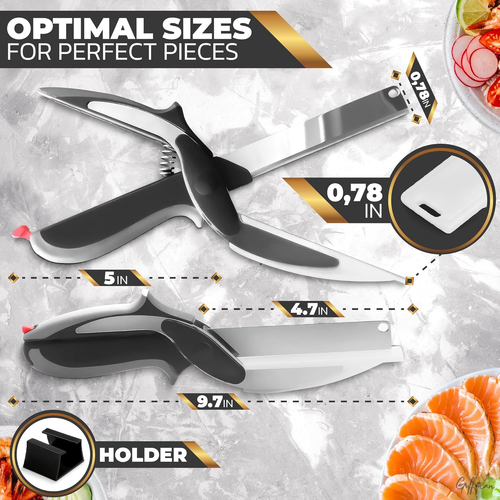 New Arrival Kitchen Food Cutter Multipurpose Stainless Steel Scissors Vegetable Slicer and Fruit Cutter Kitchen Knife