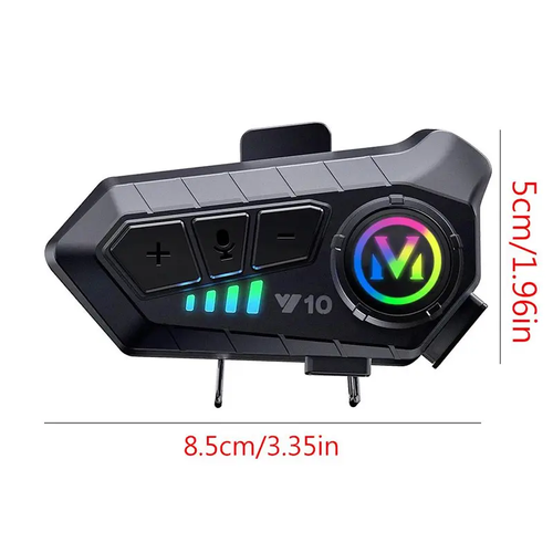 Rechargeable Motorcycle Helmet Speaker, IPX6 Waterproof Helmet Earphone with Automatic Call and Music Control, Compatible with All Helmets, Convenience