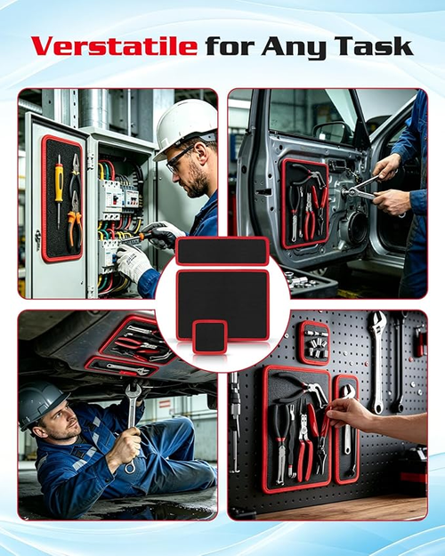 Flexible Magnetic Tool Holder Mat for Bolt Screw Wrenches Collapsible Magnetic Tool Tray and Telescoping Magnetic Pickup Tool