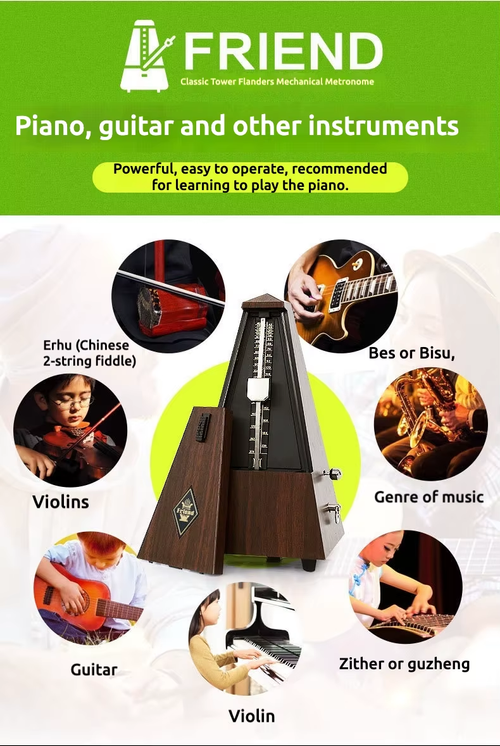Professional Mechanical Piano Metronome Musical Instruments Universal Type Accurate Beat Rhythm
