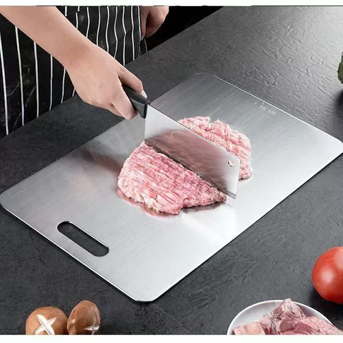 Stainless Steel Cutting Boards for Kitchen Double Sided Titanium Cutting Mat Stainless Steel Food Grade Cutting Boards