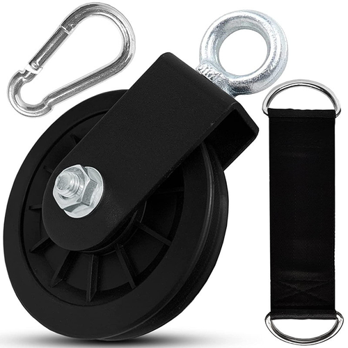 Steel Cable Pulley System 360 Rotation Traction Wheel Anti-Slip Strong Bearing Gym Cable