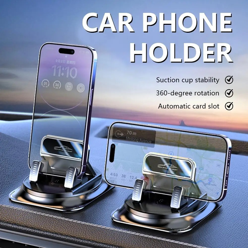 Flexible In-Car Dashboard Navigation 360° Rotate Car Bracket with Insert Fix Mode Adjustable Mobile Phone Holder