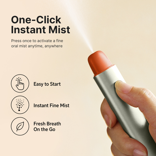 Smart Electronic Oral Spray or Electronic Atomizing Breath Freshener (Odor-Eliminating) – Gift Box for Couples